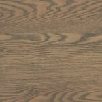 Aged Barrel wood stain on oak flooring with warm brown tones and subtle gray undertones