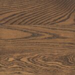 Jacobean wood stain on oak flooring with dark cool brown tones