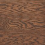 Red Mahogany wood stain on oak flooring with deep red-brown tones