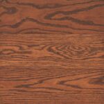 Sedona Red wood stain on oak flooring with bold red-orange tones