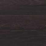 True Black wood stain on oak flooring with solid black finish