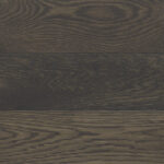 Ebony stain on oak flooring with very dark nearly black color