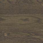 Espresso stain on oak flooring with dark brown blackened tones